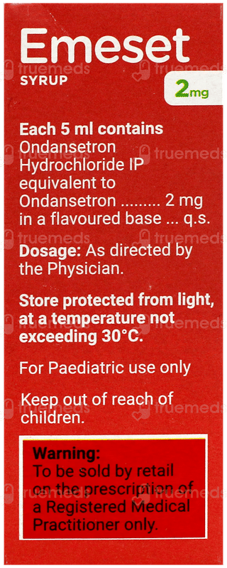 Emeset 2mg Lemon Flavour Syrup 30ml